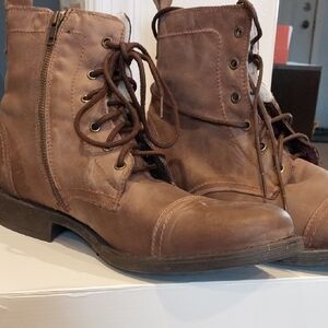 Call It Spring Brown Lace-Up Boots
